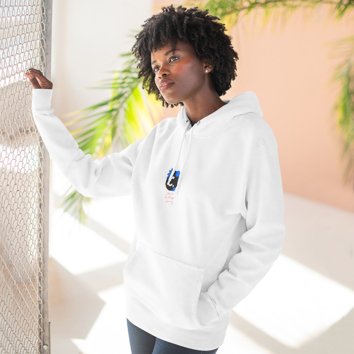 ._LOgo Three-Panel Fleece Hoodie