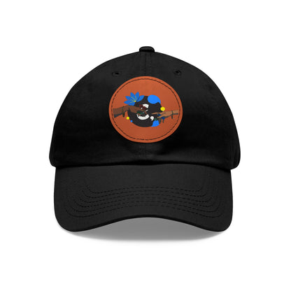 Reach Out + Touch Dad Hat with Leather Patch (Round)