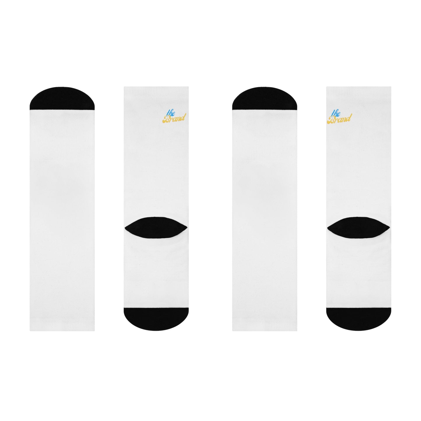 White THEbrand Cushioned Crew Socks