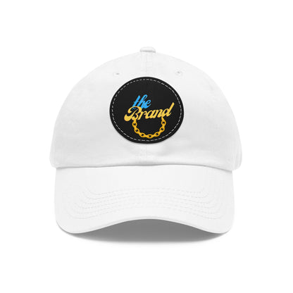 THEbrand+Chain Dad Hat with Leather Patch (Round)