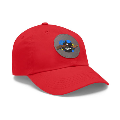Reach Out + Touch Dad Hat with Leather Patch (Round)