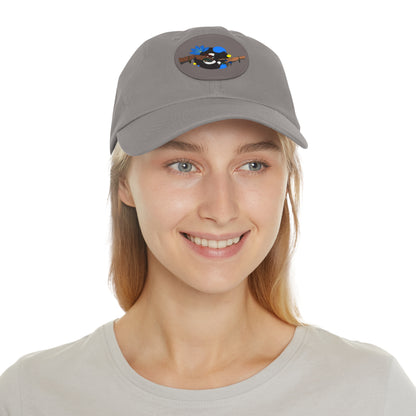 Reach Out + Touch Dad Hat with Leather Patch (Round)