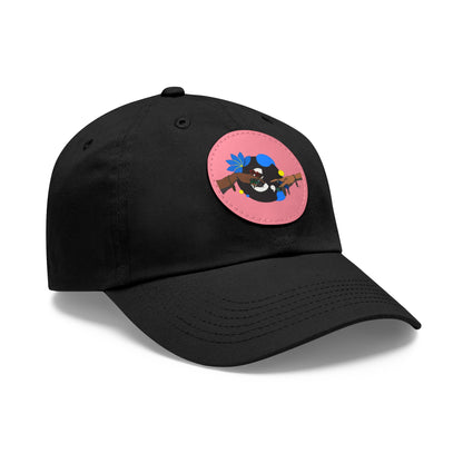 Reach Out + Touch Dad Hat with Leather Patch (Round)