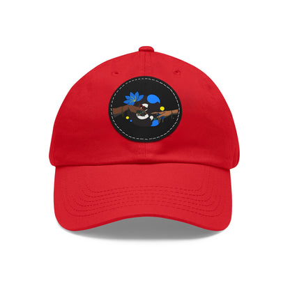 Reach Out + Touch Dad Hat with Leather Patch (Round)