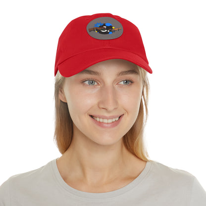 Reach Out + Touch Dad Hat with Leather Patch (Round)