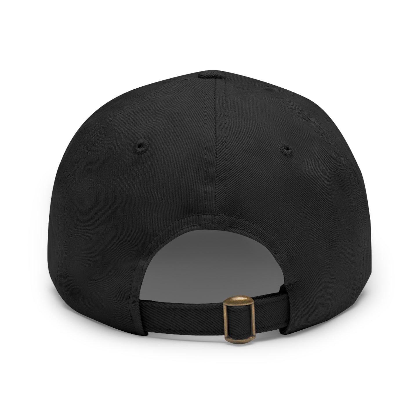 THEbrand+Chain Dad Hat with Leather Patch (Round)
