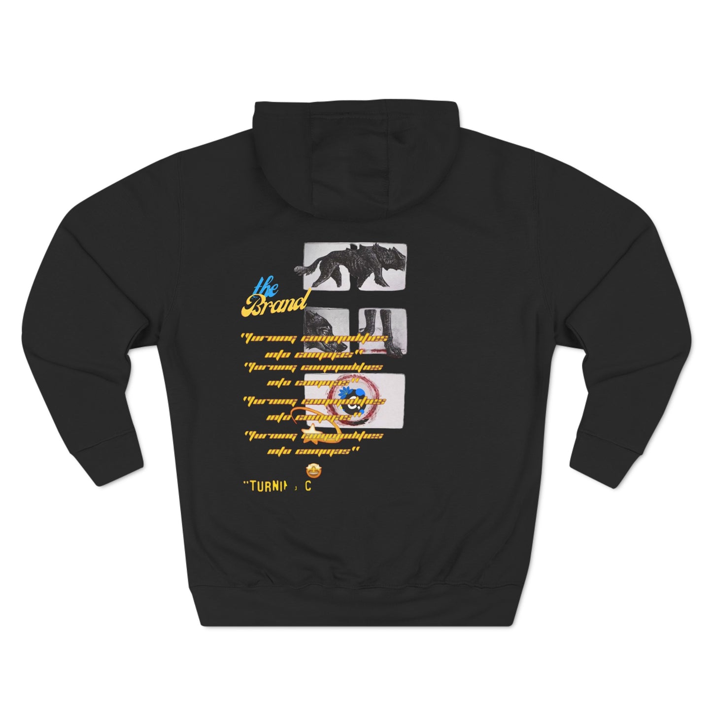 ._LOgo Three-Panel Fleece Hoodie