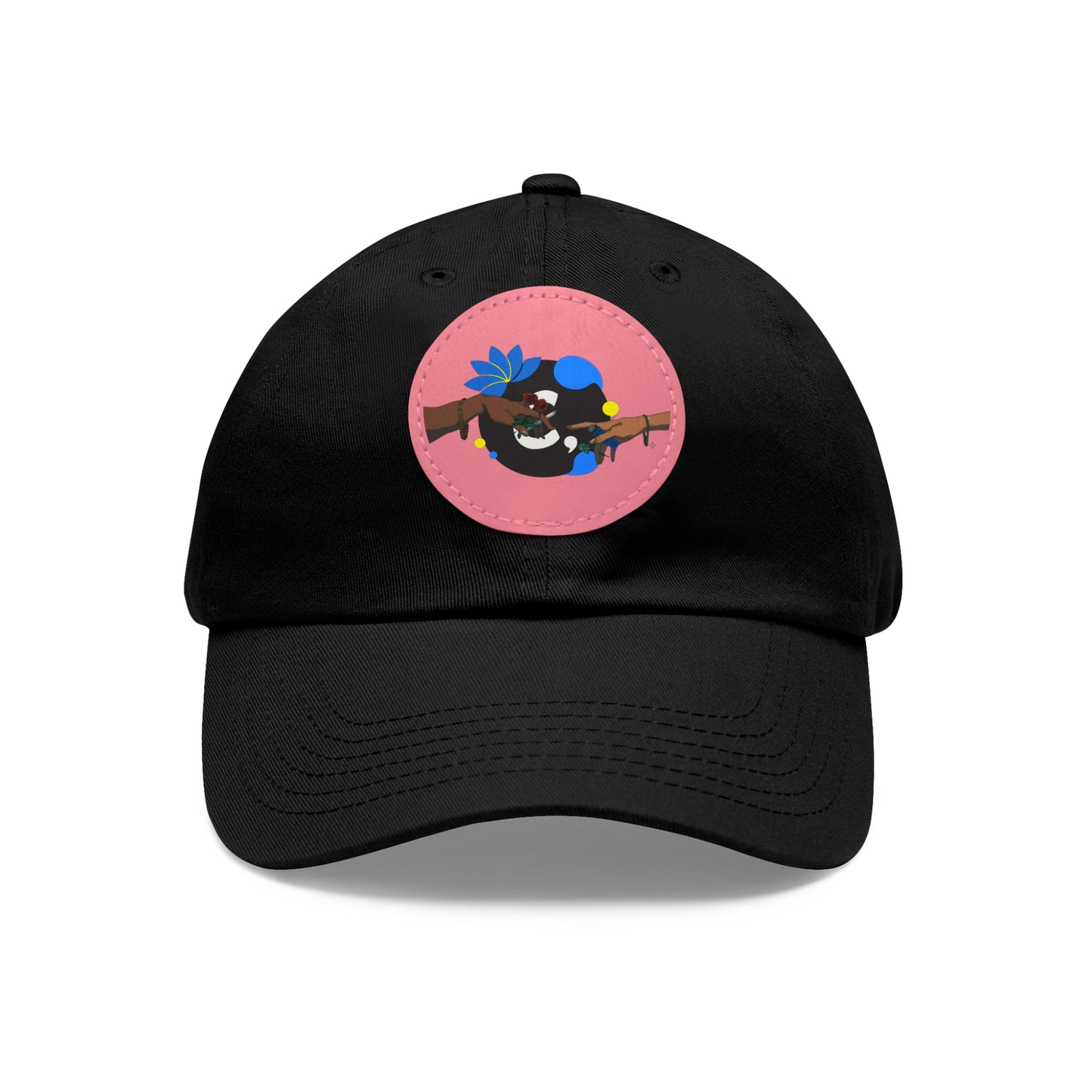 Reach Out + Touch Dad Hat with Leather Patch (Round)