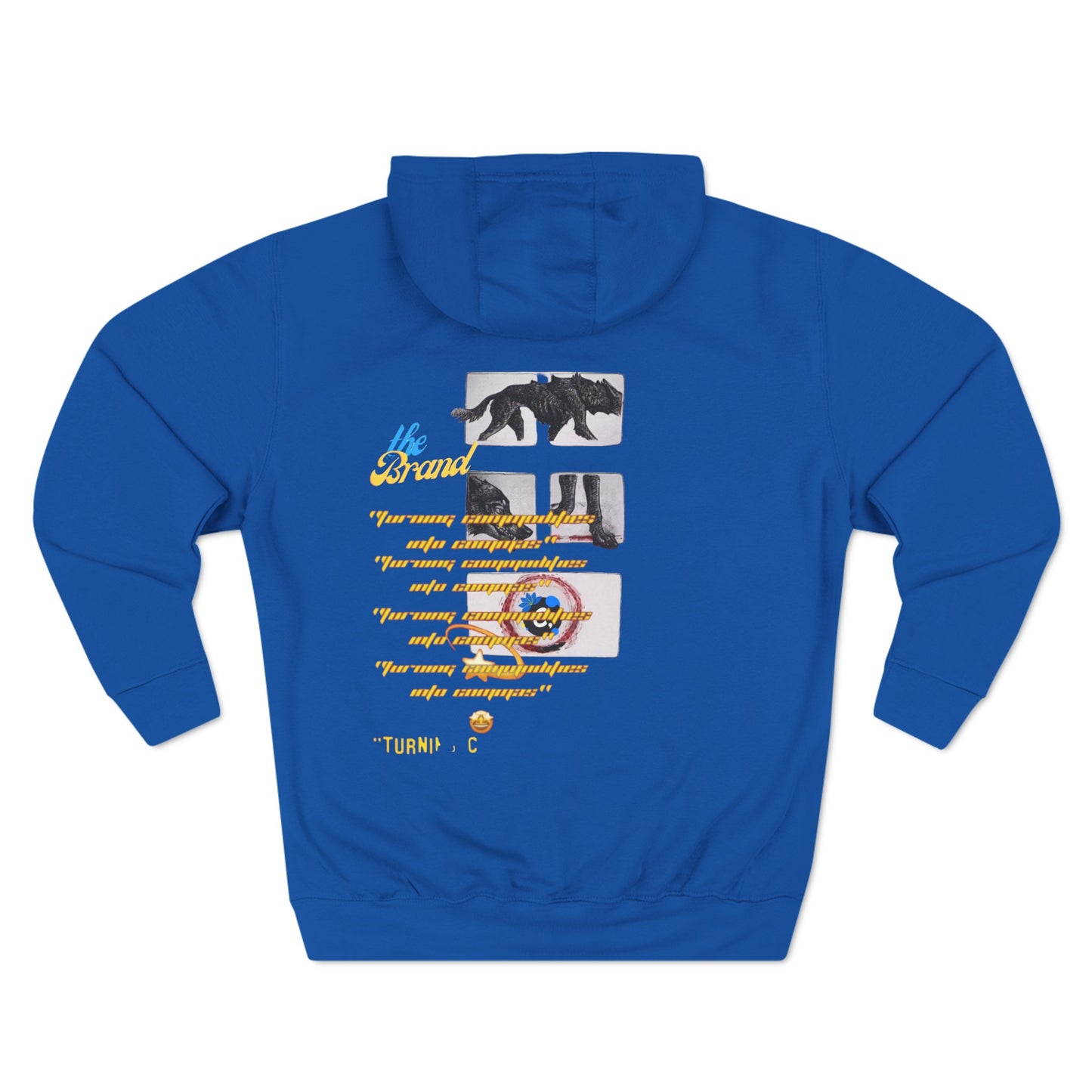 ._LOgo Three-Panel Fleece Hoodie