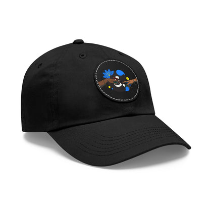 Reach Out + Touch Dad Hat with Leather Patch (Round)
