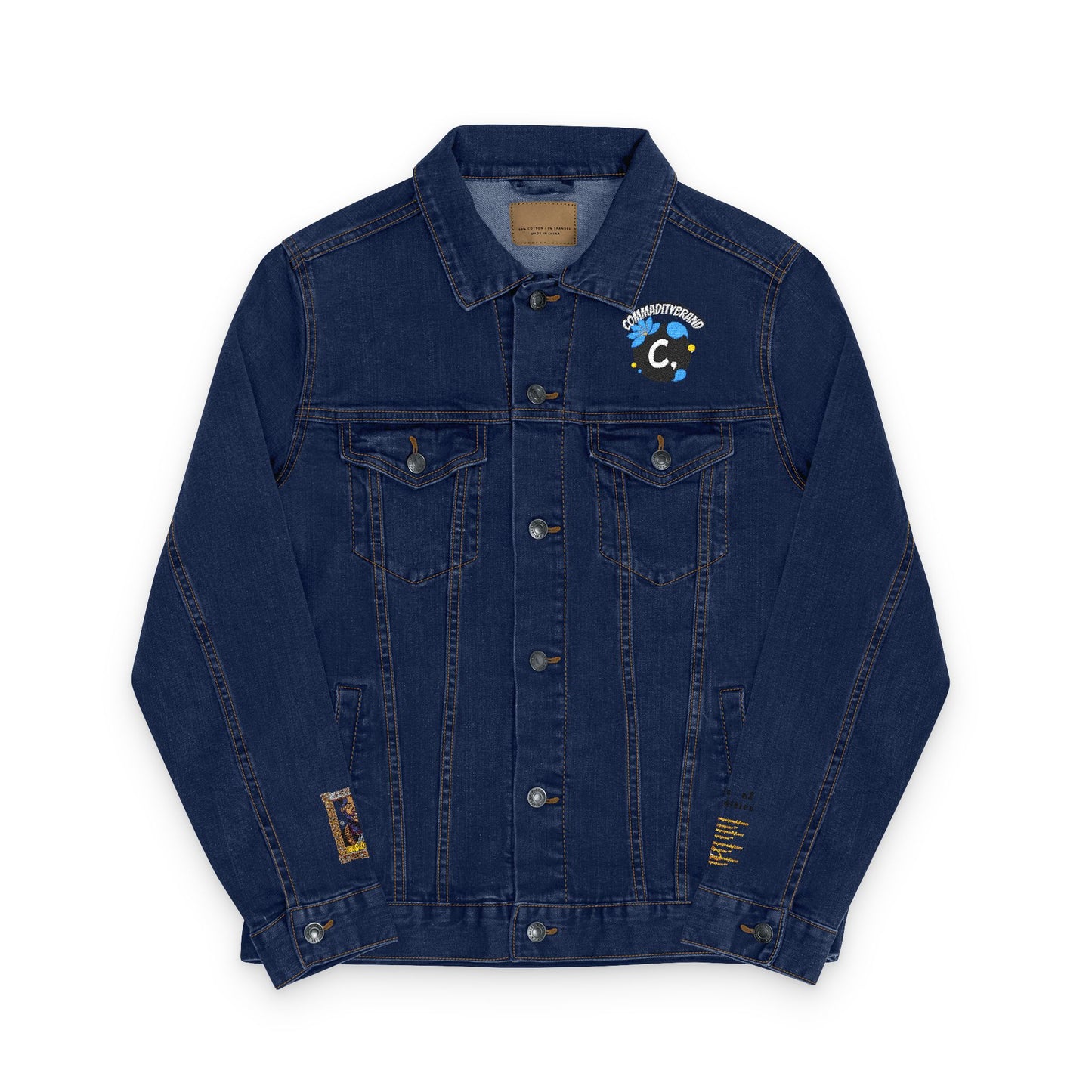 Embroidered Logo Denim Jacket