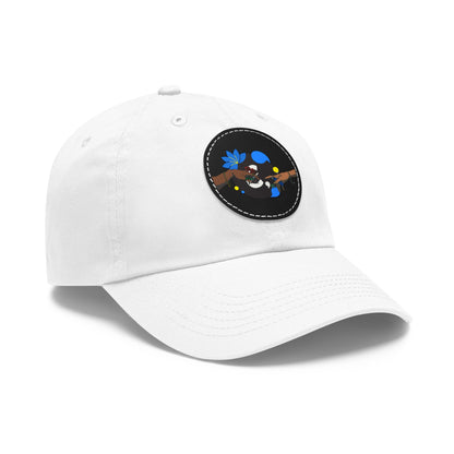 Reach Out + Touch Dad Hat with Leather Patch (Round)