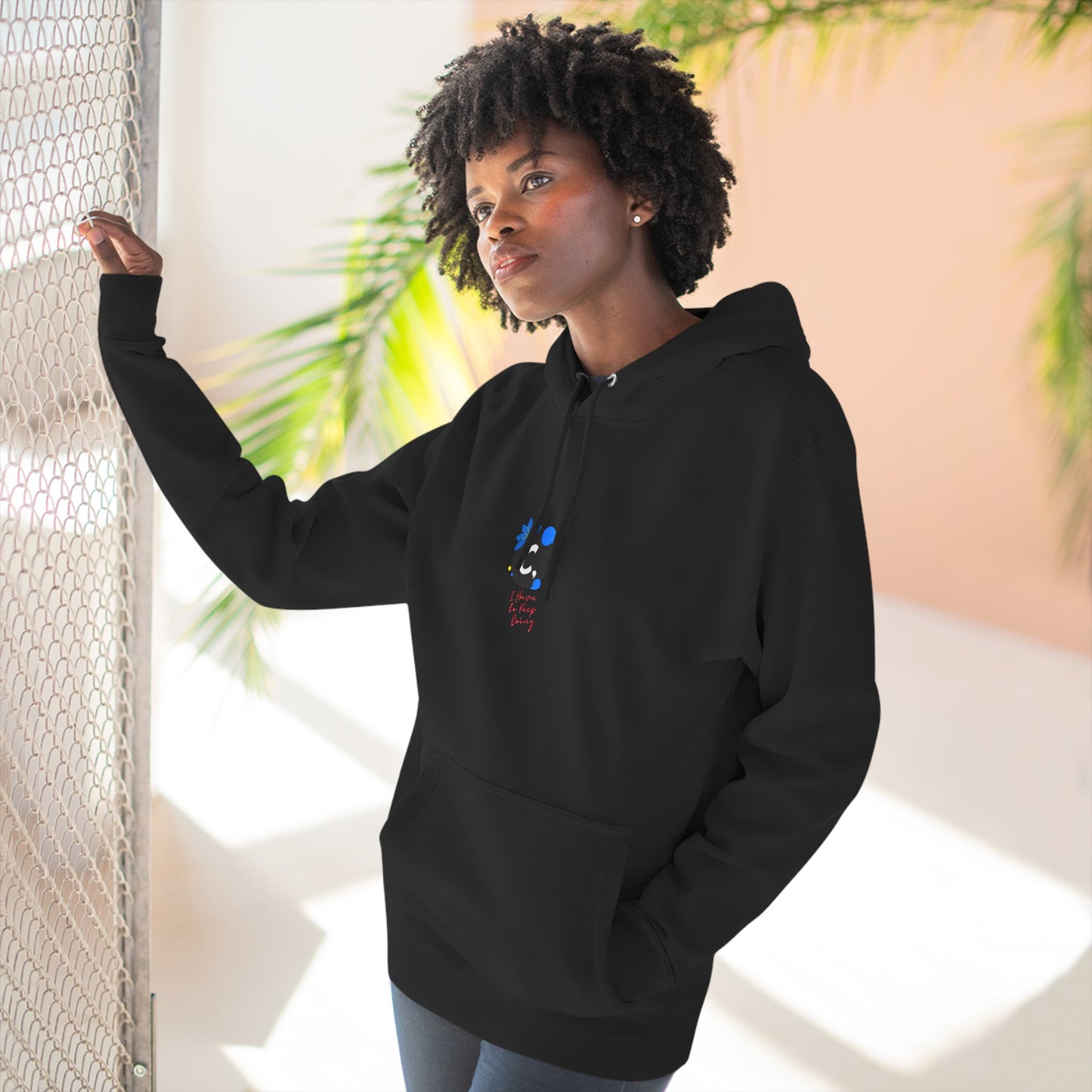 ._LOgo Three-Panel Fleece Hoodie