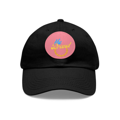 THEbrand+Chain Dad Hat with Leather Patch (Round)
