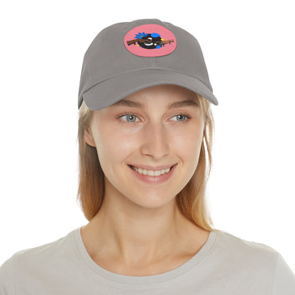 Reach Out + Touch Dad Hat with Leather Patch (Round)