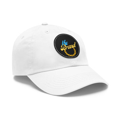 THEbrand+Chain Dad Hat with Leather Patch (Round)