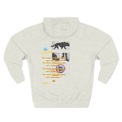 ._LOgo Three-Panel Fleece Hoodie