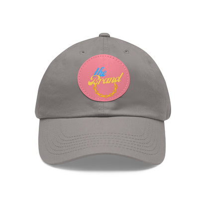 THEbrand+Chain Dad Hat with Leather Patch (Round)