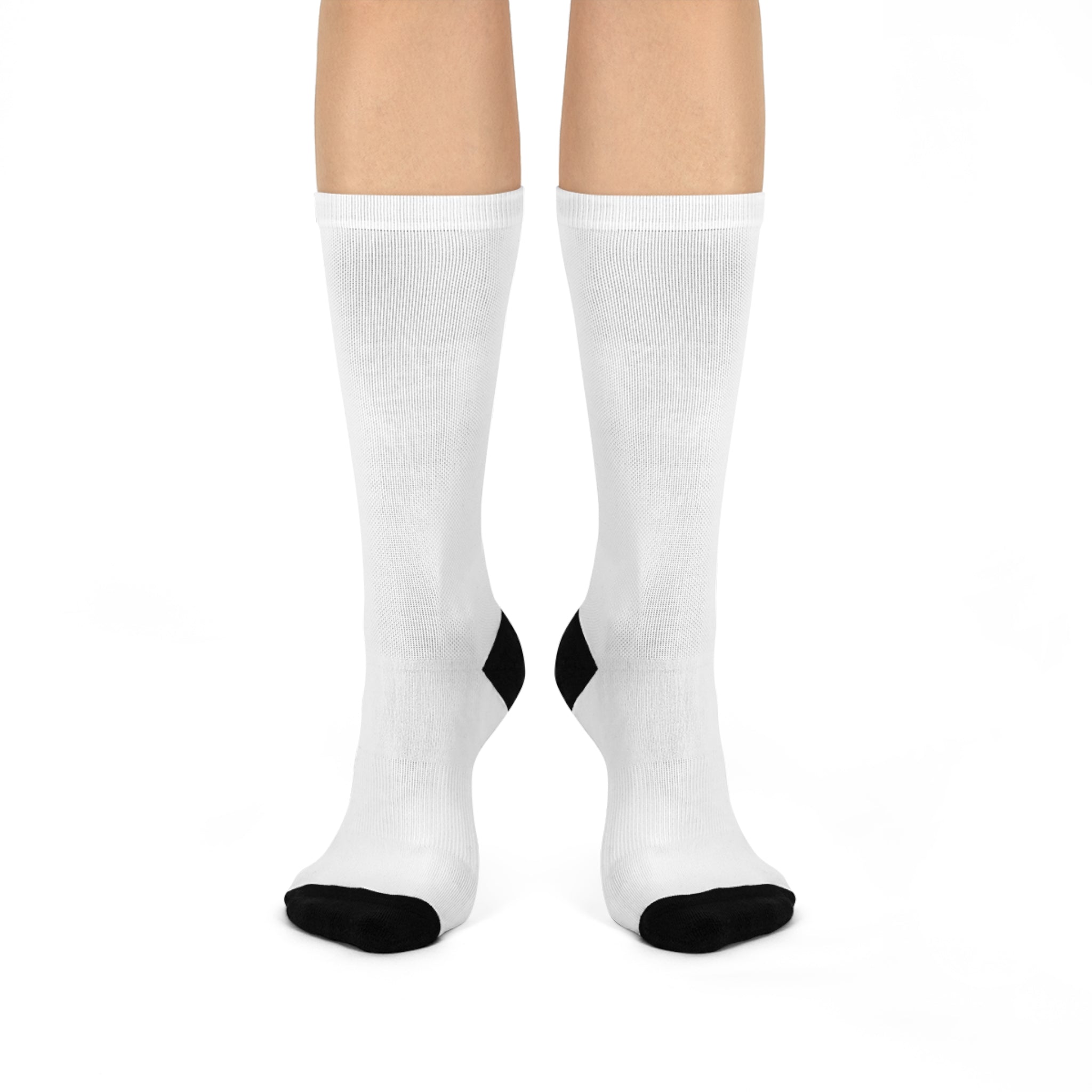 White CRWN Cushioned Crew Socks