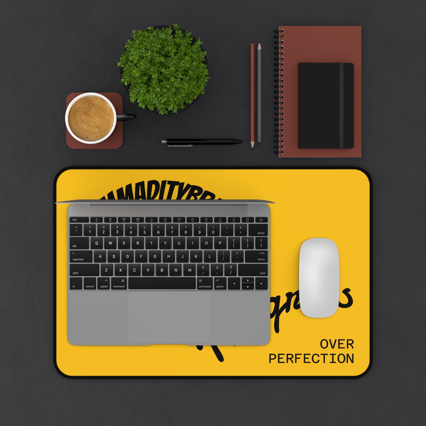 Progress over Perfection Desk Mat