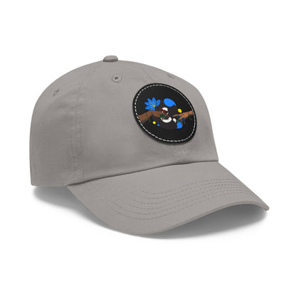 Reach Out + Touch Dad Hat with Leather Patch (Round)
