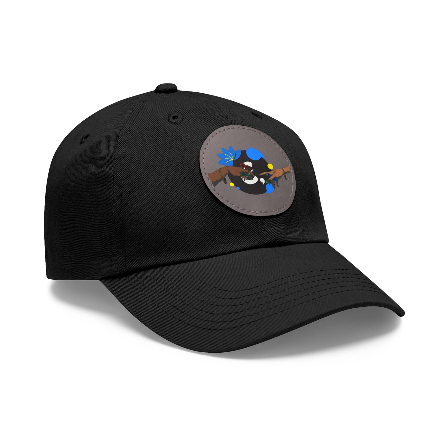 Reach Out + Touch Dad Hat with Leather Patch (Round)