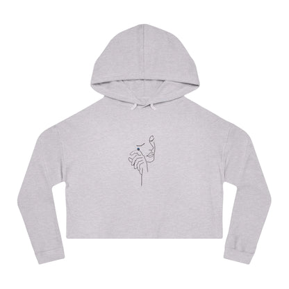 Women’s Cotton Candy Cropped Hooded Sweatshirt