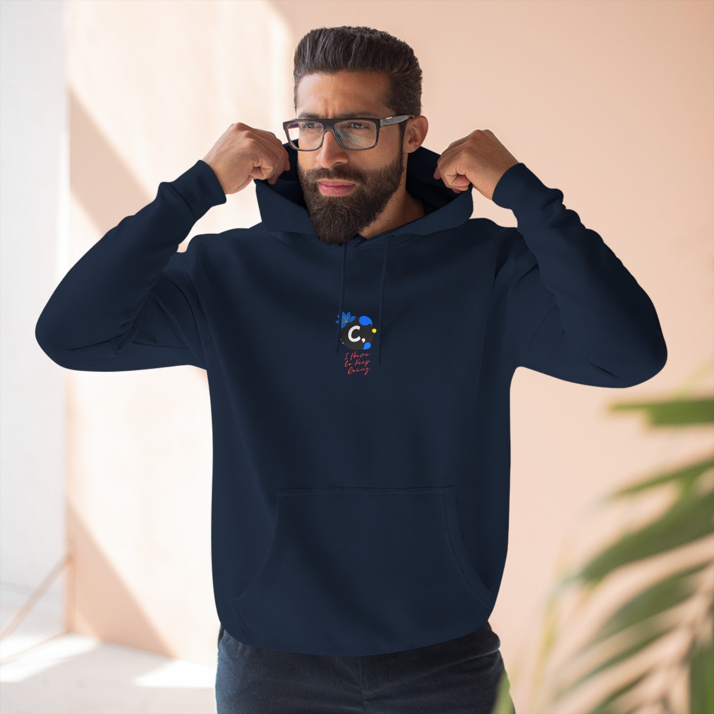 ._LOgo Three-Panel Fleece Hoodie