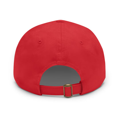 Reach Out + Touch Dad Hat with Leather Patch (Round)