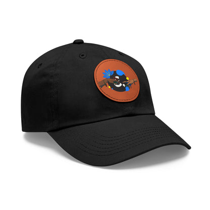 Reach Out + Touch Dad Hat with Leather Patch (Round)