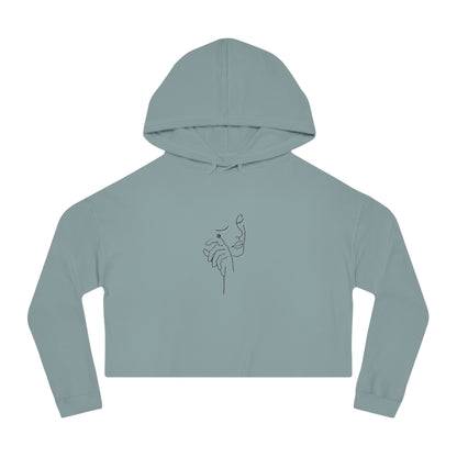 Women’s Cotton Candy Cropped Hooded Sweatshirt