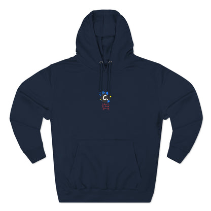 ._LOgo Three-Panel Fleece Hoodie