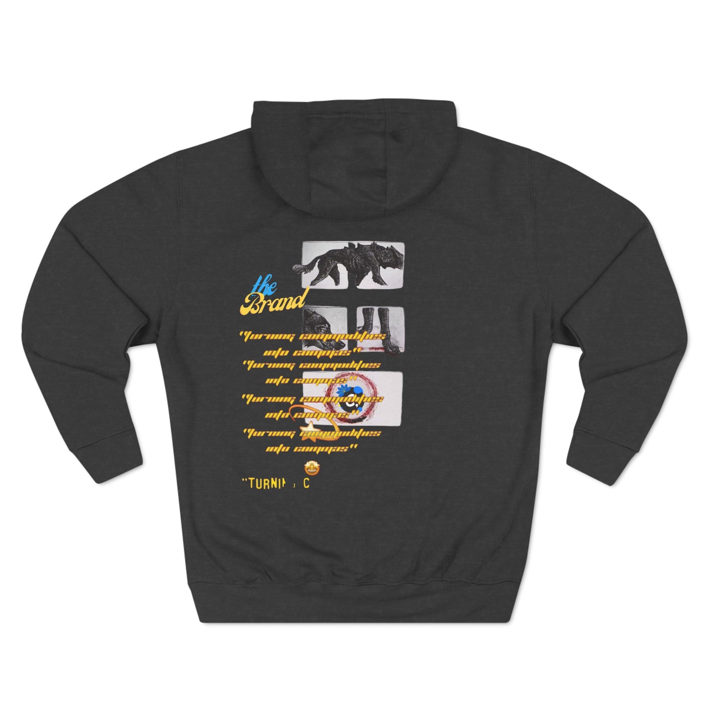 ._LOgo Three-Panel Fleece Hoodie