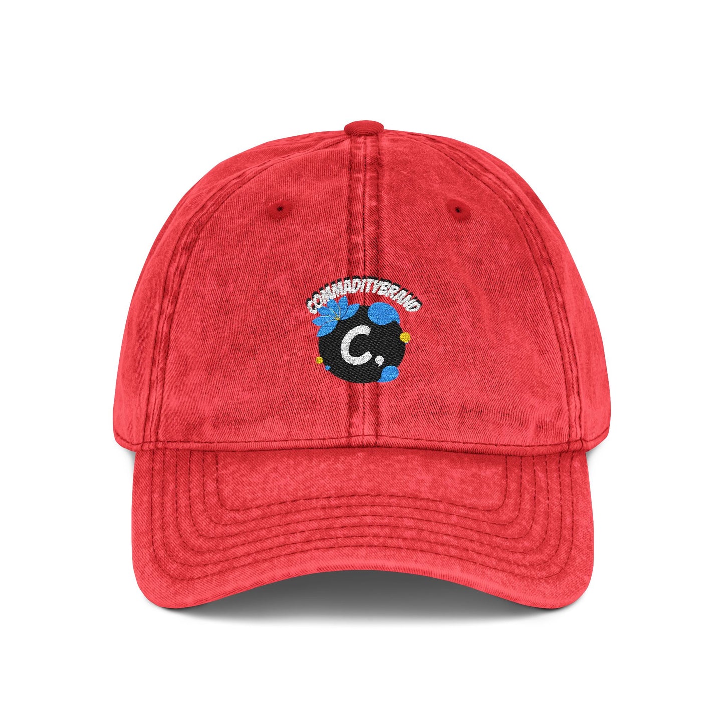 Vintage Embroidered Cap, Chic Red Hat, Casual Summer Headwear, Unisex Fashion Accessory, Birthday Gift Idea