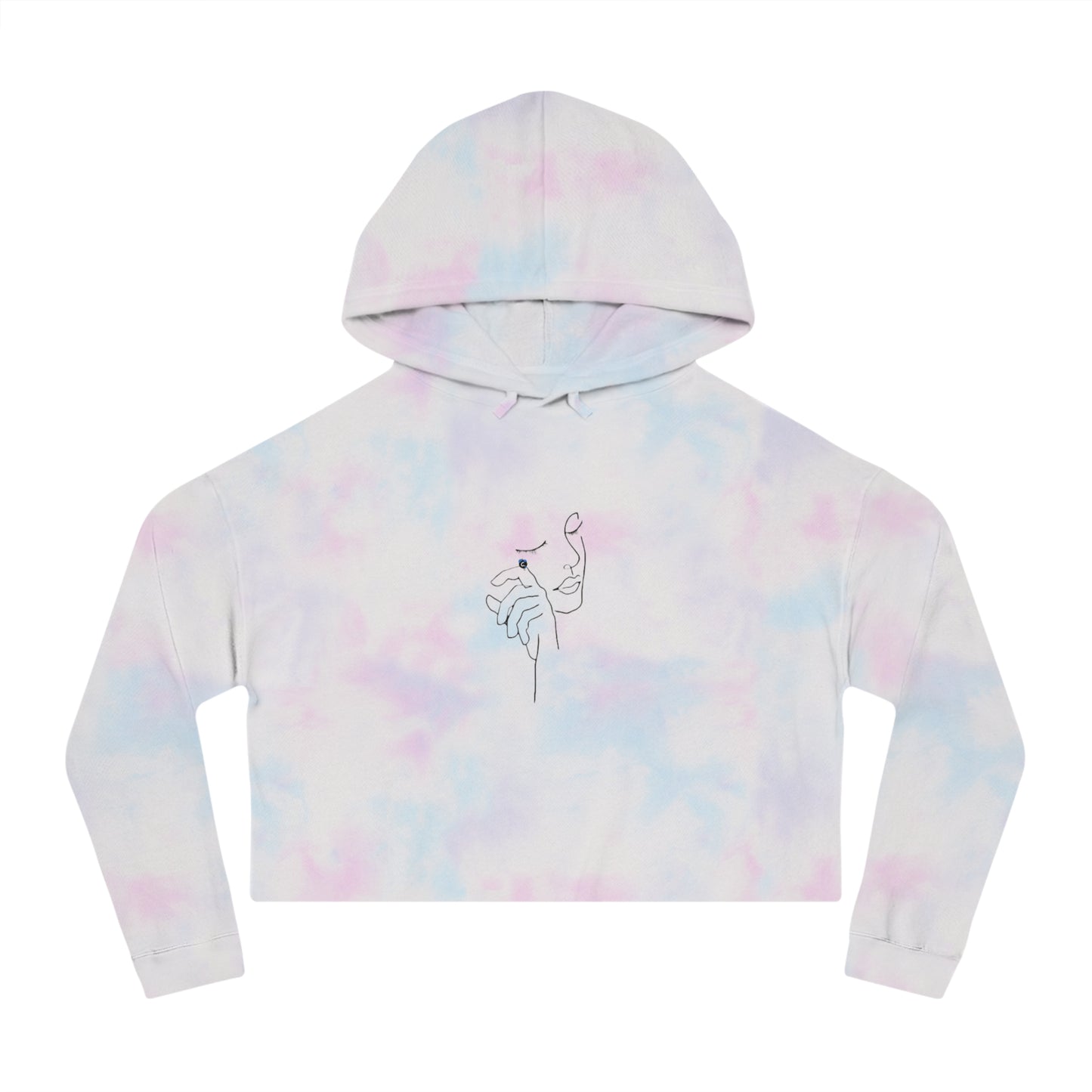 Women’s Cotton Candy Cropped Hooded Sweatshirt