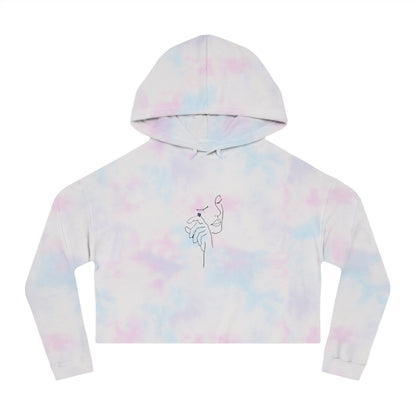 Women’s Cotton Candy Cropped Hooded Sweatshirt