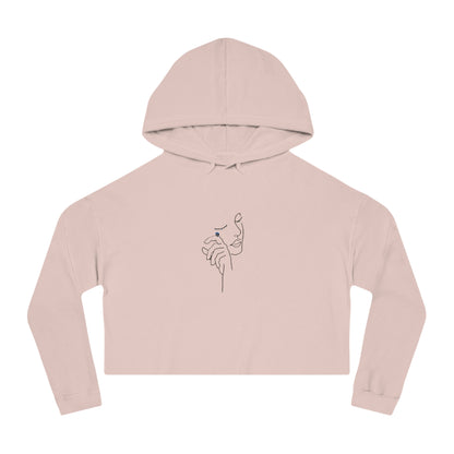 Women’s Cotton Candy Cropped Hooded Sweatshirt