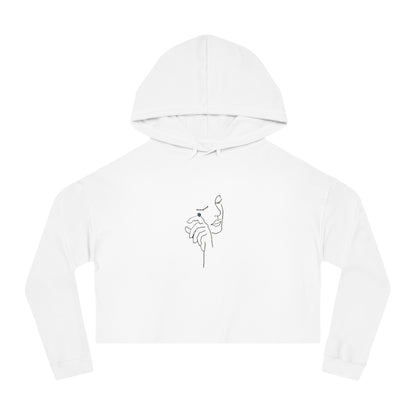 Women’s Cotton Candy Cropped Hooded Sweatshirt