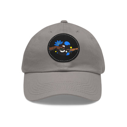 Reach Out + Touch Dad Hat with Leather Patch (Round)