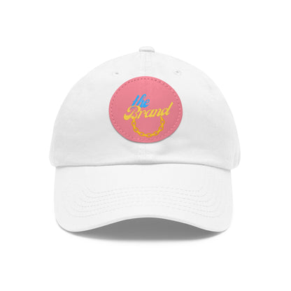 THEbrand+Chain Dad Hat with Leather Patch (Round)