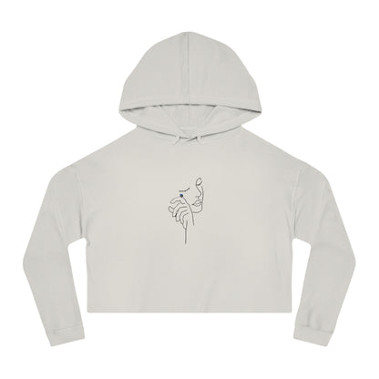 Women’s Cotton Candy Cropped Hooded Sweatshirt