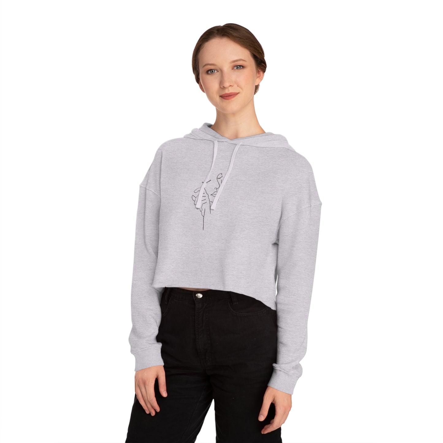 Women’s Cotton Candy Cropped Hooded Sweatshirt