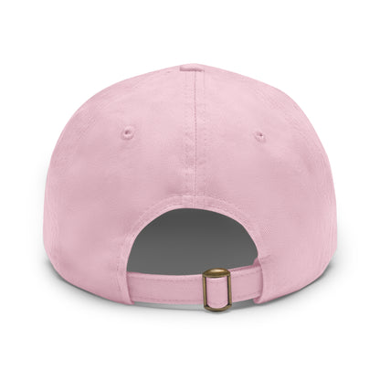THEbrand+Chain Dad Hat with Leather Patch (Round)
