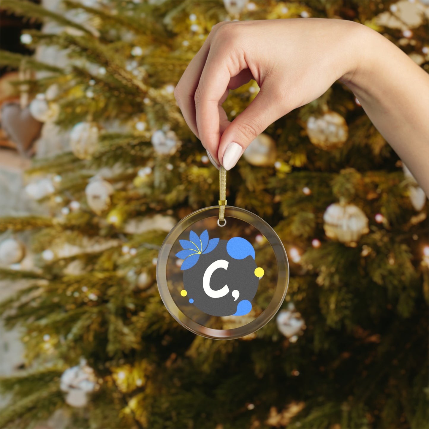 COMMaDiTYbrand CHRiSTmas & HoliDAZE Glass Ornament