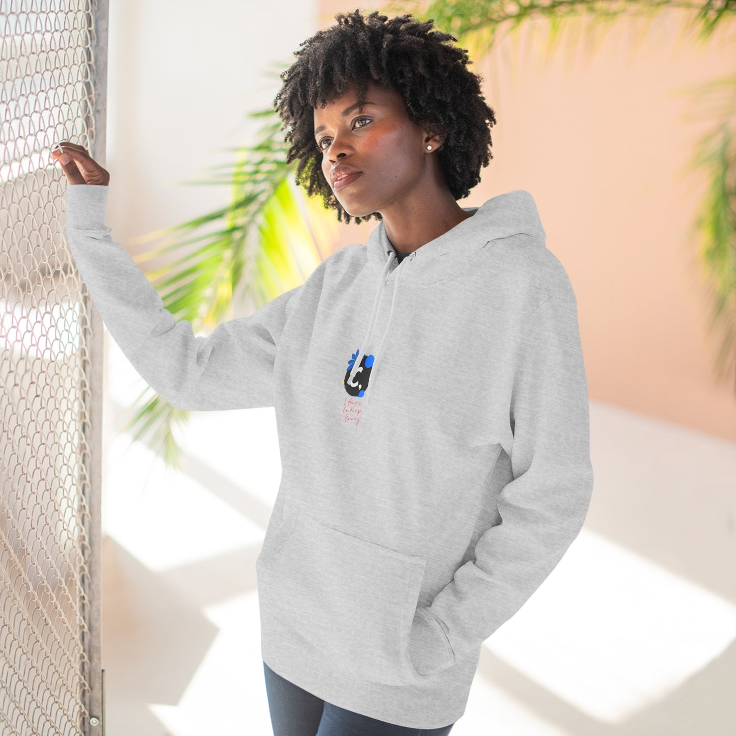 ._LOgo Three-Panel Fleece Hoodie