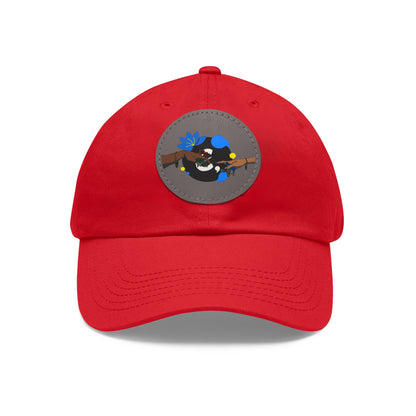 Reach Out + Touch Dad Hat with Leather Patch (Round)