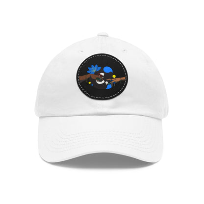 Reach Out + Touch Dad Hat with Leather Patch (Round)