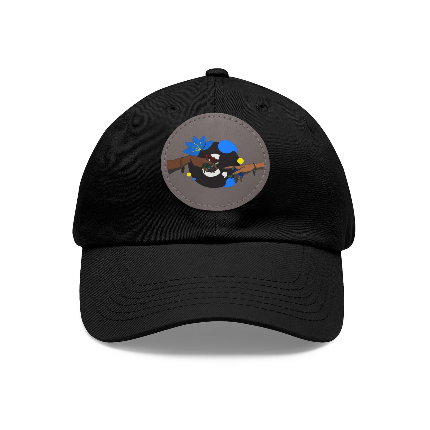 Reach Out + Touch Dad Hat with Leather Patch (Round)