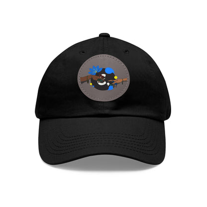 Reach Out + Touch Dad Hat with Leather Patch (Round)