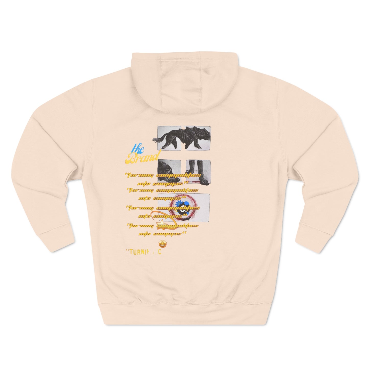 ._LOgo Three-Panel Fleece Hoodie